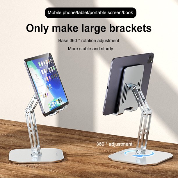 Soporte de soporte plegable Soporte de tableta estable para tabletas/teléfonos de hasta 12,9 pulgadas