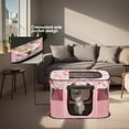 thumbnail image 5 of Pink Rectangular Cat & Rabbit Play Pen - Foldable, Portable & Ideal for Indoor, Outdoor & Camping Use - S (27.55*21.65*17.71in), 5 of 16