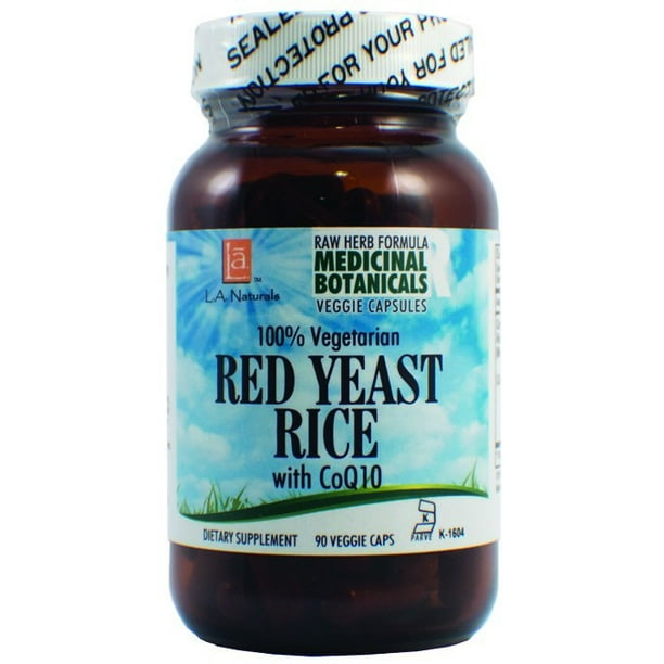 LA Naturals Red Yeast Rice with CoQ10 Capsules, 90 Ct