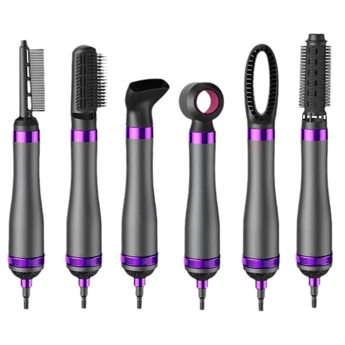 Yiliangx 6 in 1 Hair Dryer Brush,Detachable Multi-Head Blow Dryer, Hair Volumizer,One-Step Hot Air Brush for Straightening,Curling,Drying,Multifunctional Hair Dryer Styling Tool