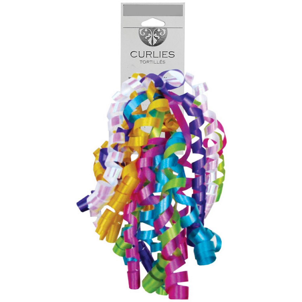 JAM Curly Gift Bows, Primary, 120/Pack