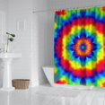 thumbnail image 2 of Rainbow Tie Dye Mandala Pattern Shower Curtain 72"x72" ,Bathroom Decorative Shower Curtains Set with 12 Hooks,Modern Waterproof Washable Shower Curtain, 2 of 6