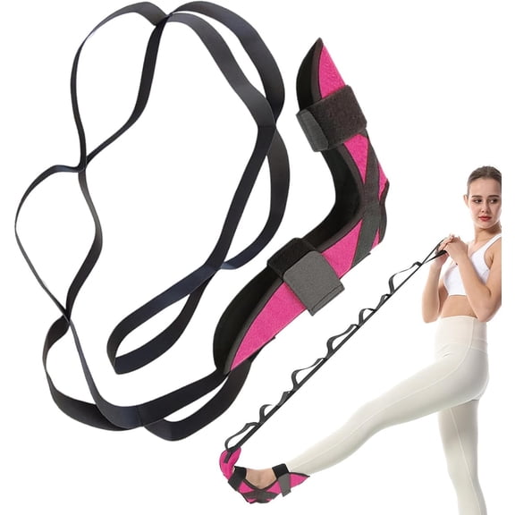 Adjustable Leg Stretch Strap with Loops – Resistance Assistance Band for Strength Training, Injury Recovery, and Foot Rehabilitation(M)