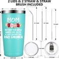 thumbnail image 3 of Gifts for Mom from Daughter, Son, Husband - First Mothers Day Gifts for Mom, Women, Wife - Funny Birthday Gifts Ideas for Mom -Personalized Best Mom Ever Presents for New Mom, Bouns Mom -20 oz Tumbler, 3 of 6