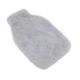 thumbnail image 4 of Bolsa de jarra de agua caliente de 2000ML, paquete de agua caliente grande a prueba de explosiones insertado a mano de doble cara de goma para el dolor de espalda en el hogar, gris claro, 4 of 10