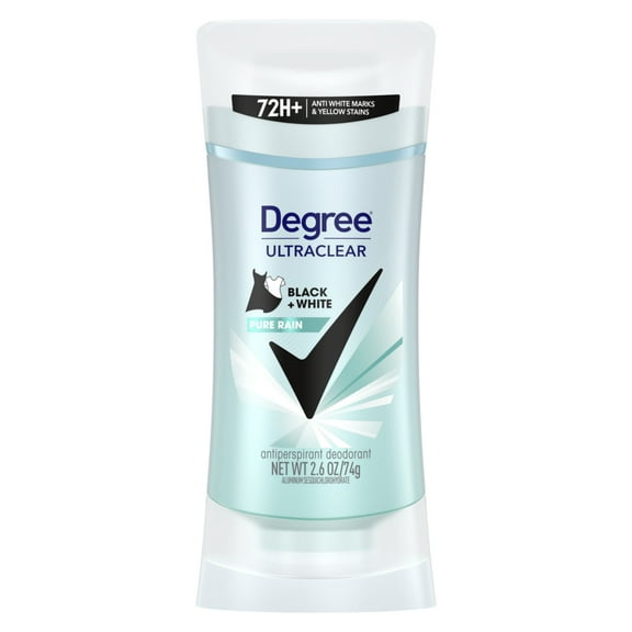 Degree Women UltraClear Antiperspirant Deodorant Black White Pure Rain 2.6 oz