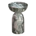 thumbnail image 1 of TOV Furniture Rue 20"H Transitional Marble Concrete Stone Side Table in Gray, 1 of 6