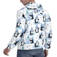 thumbnail image 6 of Lsque Playful Penguins and Snowmen Pattern Casual Men's Hoodie,Hooded Sweatshirt with Kangaroo Pocket,Pullover Hoodie-3X-Large, 6 of 7