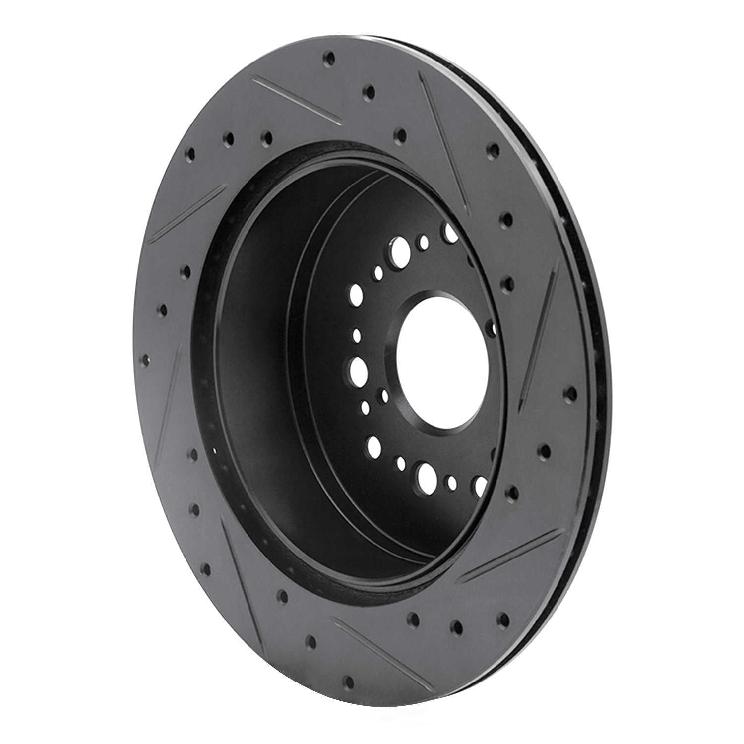 Dynamic Friction Company 633-75006L DFC Brake Rotor - Drilled And Slotted - Black