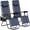 Navy Blue, variant on Ataujin Set of 2 Patio Lounge Chair Outdoor with Pillow & Cup Holder Tray, Adjustable Reclining Chair, Folding Portable Camping Chair for Deck, Beach, Yard, Garden