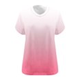 thumbnail image 4 of WRKEKC Summer Tops for Women Plus Size Solid Color V Neck Short Sleeve Casual Comfortable Versatile Everyday Layering Lounge T-Shirts, 4 of 4