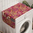 thumbnail image 1 of Paisley Washing Machine Organizer, Vivid Design with Flowers Dots Leaves and Ornamental Patterns Artwork Print, Anti-slip Fabric Top Cover for Washer and Dryer, Multicolor, by Ambesonne, 1 of 1