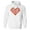 White, variant on Strawberry Heart Hoodie Sweatshirt Unisex Large White