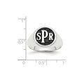thumbnail image 3 of Solid 925 Sterling Silver Monogram Signet Ring Band Size 6.5, 3 of 4