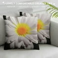 thumbnail image 3 of PIKWEEK  Throw Pillow Covers Beautiful White Daisy Bloom Flower Super Soft Pillow Covers Decorative for Couch Bedroom Living, 3 of 5