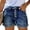 Dark Blue, variant on longantii Jeans for Women Slim Fit Cut Off Denim Jeans Modern Fit Hot Ripped Pants Jean Shorts with Buttons 2026 Summer Blue 2XL
