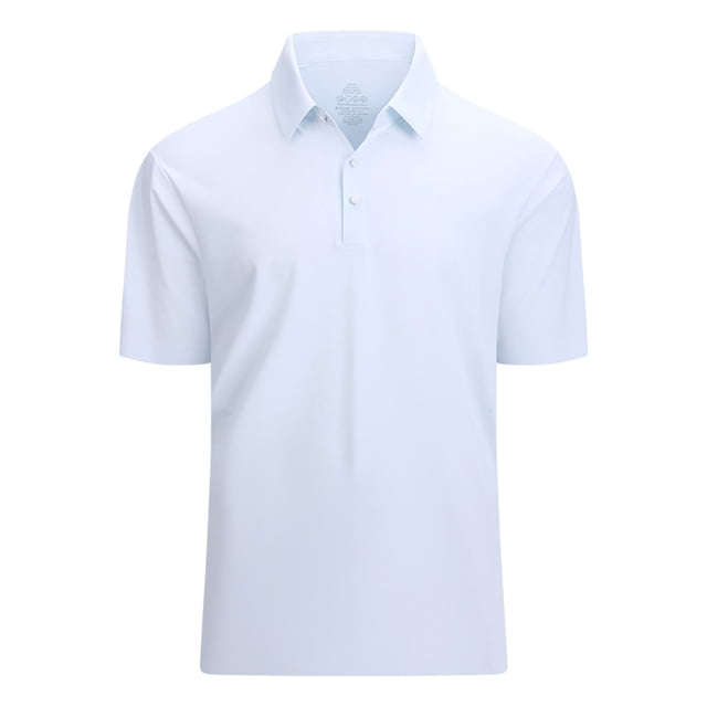 cfhntfmh Mens Golf Shirts Quick Dry Collared Tennis Tops Summer Solid Short Sleeve Button up Gym Shirts Basic Tees