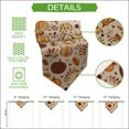 thumbnail image 5 of Orange Fall Table Runner Linen Burlap Table Runner 48 Inches Long Autumn Pumpkins Botanical Thanksgiving Dresser Scarves for Kitchen Island Coffee Dining Room Party Wedding Holiday Decoration 13"x48", 5 of 8