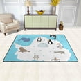 thumbnail image 3 of SKYSONIC Lightweight Non Slip Carpet Mats Area Soft Rugs Floor Mat Rug Decoration for Kids Room Living Room 60 x 39 inches Cartoon Antarctica Map, 3 of 6