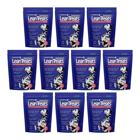 Covetrus Nutrisential Lean Treats for Dogs - Small, Medium & Large Dogs (K9) - Nutritional Low Fat, Bite-Size - Soft Chicken Flavor - 10 Pack - 4oz