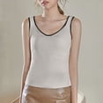 thumbnail image 1 of mfyjkho Camisetas Sin Mangas Para Gimnasio Para Mujer, Camisola De Punto Con Cuello En V En Contraste Para Mujer Vestidos Maxi Para Mujer M, 1 of 8