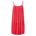 thumbnail image 5 of XIAONU Women's Silky Satin Nightgown Spaghetti Strap Lace Trim V-Neck Sleep Dress Loungewear, 5 of 6