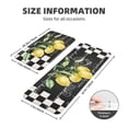 thumbnail image 2 of AIOE Lemon Kitchen Mat Set of 2 Tropical Lemon Kitchen Mats Rugs Non Skid Washable Anti Fatigue, Buffalo Plaid Black White Doormat Carpet for Bedroom/Bathroom/Living Room 17"x47"+17"x29.5", 2 of 8