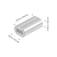 thumbnail image 3 of OUNONA 100Set Wire Rope Lock Buckle Aluminum Crimp Loop Sleeve Silver 0.9x0.5cm for Cable Development, 3 of 7