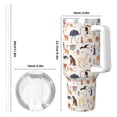 thumbnail image 4 of Sikiie South American Animals Insulated Stainless Water Bottle Lid Travel Mug Cup Insulated Tumblers Cup 40oz Ice Bully With Handle, 4 of 8