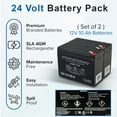 thumbnail image 3 of Premium 24 Volt SLA Battery Pack for Razor iMod Electric Scooter (10 Ah, All Versions), 3 of 5