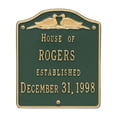 thumbnail image 1 of Whitehall 5009GG Wedding Plaque - Standard Wall - Two Line- Green/Gold, 1 of 1