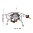 thumbnail image 3 of Portable Windproof Camping Stove With Fuel Canister Adapter, Piezo Igniter, Foldable Burner For Outdoor Camping Hiking And Picnic, 3 of 5