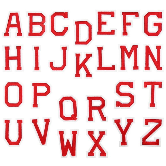 UPOUART 26Pcs Fashionable Iron On Patches Red for Bags DIY Decoration Projects