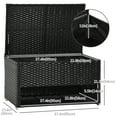 thumbnail image 3 of Outsunny Outdoor Deck Box for Pool, w/ Shoe Layer & Inner Liner, Black, 3 of 10