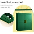 thumbnail image 6 of SAZYY Metal Bathroom Wall Cabinet with Door and Adjustable Shelves, Kitchen Hanging Cabinets, Buffet Sideboard Cabinet, Floor Cupboard, Over The Toilet Storage Cabinet, Wall-Mounted Cabinets,Green, 6 of 8