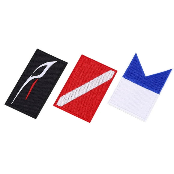 Diving Diver Flag, Firm Stitch Adhesive Back Diving Flag Patch For Backpack For Wetsuits