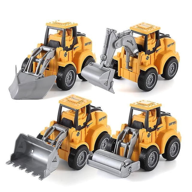 Excavadora de juguete para bebé, vehículo de construcción, 4 en 1, regalo