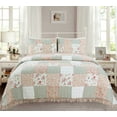 thumbnail image 7 of Cozy Line Ainsley Floral And Paisley Cotton Quilt, Queen - Reversible, Washable, 7 of 7