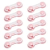 Cabinet Locks Pitch 40mm Childproof Cabinet Latch for Kitchen Bathroom Storage Doors Knobs and Handles Pink White 10PCS