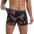thumbnail image 2 of Kdxio Men's Boxer Briefs with Humming Bird And Tropical Flowers Print - Comfortable and Breathable Underwear for Everyday Wear, 2 of 7