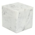 thumbnail image 3 of Cora Cube Tabletop Accent Banswara Purple White Marble White, 3 of 5