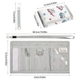 thumbnail image 3 of JIALIOU Nylon Trifold Card Wallet with ID Window Zipper Pocket for Men Women Teen Airplane Star, 3 of 7