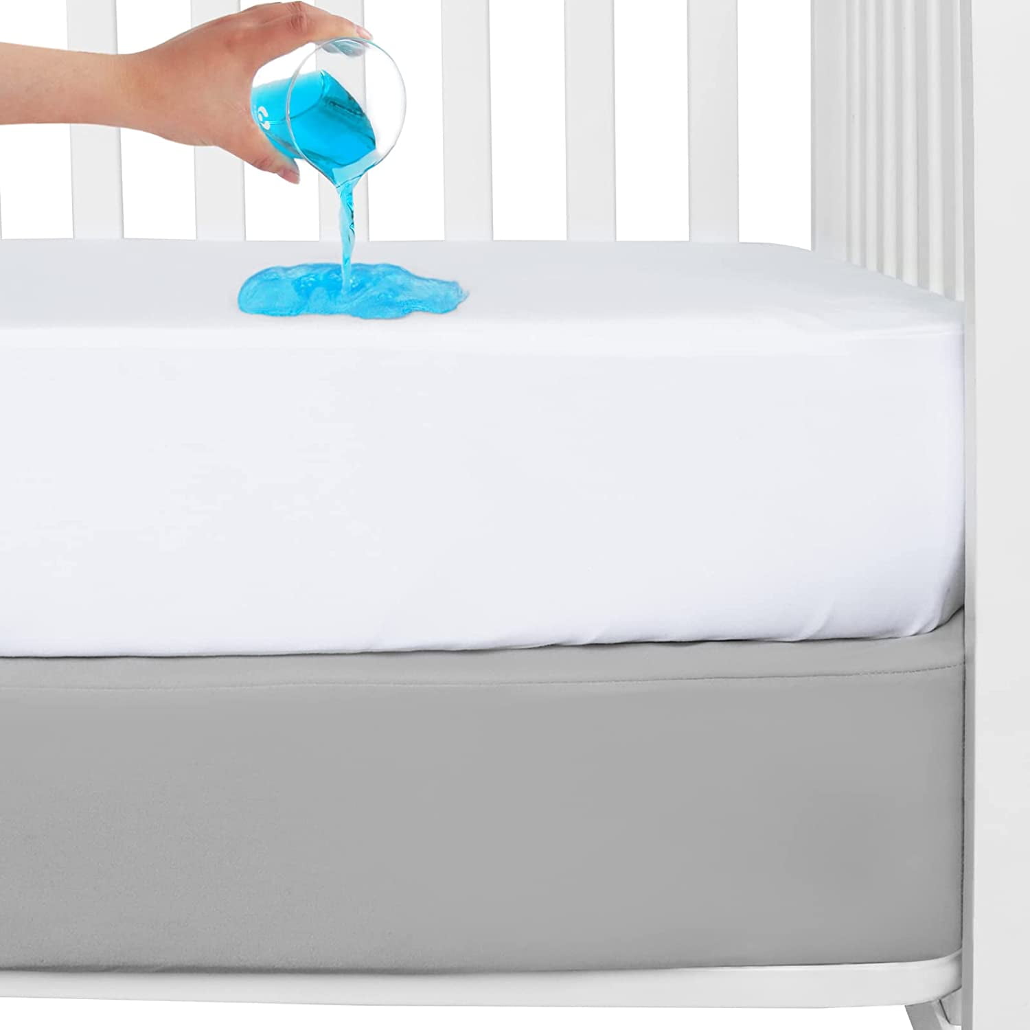 Waterproof Crib Mattress Sheet 2 Pack, Crib Mattress Protector, Fitted Crib Sheet, Ultra Soft