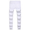 thumbnail image 3 of Aoochasliy Mens Jeans Men's New Tight-fitting Ripped Straight Hip-hop Stretch Motorcycle Denim Trouser, 3 of 5