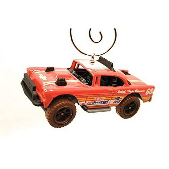 Chevy Bel-Air Race Car Christmas Ornament 1:64 Red