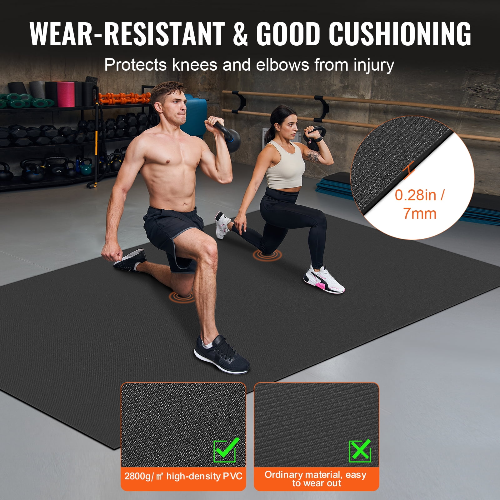 KFFKFF Large Yoga Mat,10x6ft Durable Non-Slip Fitness Mat, High-Quality Exercise Mat for Both Men and Women, Includes Bag & Strap for Easy Transport, Ideal for Home Yoga, Pilates & Floor Exercises