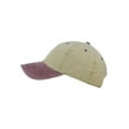 thumbnail image 3 of NYFASHION101 Unisex Adjustable 6-Panel Low-Profile Baseball Cap LOW100- Washed Khaki/Purple, 3 of 4