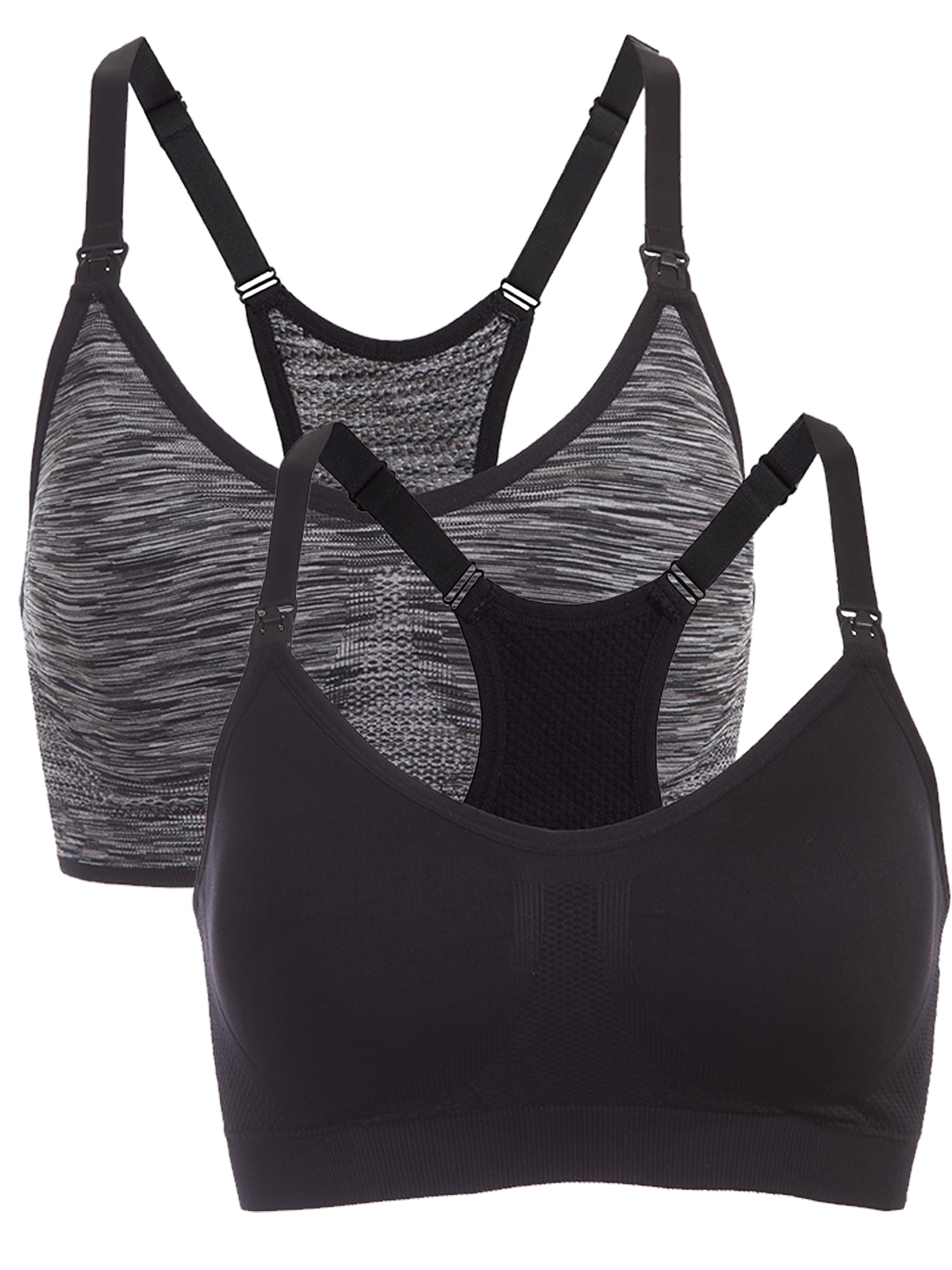 Loving Moments by Leading Lady Seamless Nursing Sports Bra with Racerback 2 Pack, Style L3017
