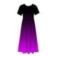 thumbnail image 6 of Women's Summer Dresses 2025,Women's Summer Casual Short Sleeve Crewneck Dress Casual Flowy Tiered Maxi Beach Dress With Pockets Gradient Print Dress,Relaxed & Elegant for Beach Days, 6 of 8