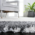 thumbnail image 4 of SAFAVIEH Fontana Dashiell Abstract Shag Runner Rug, Grey/Ivory, 2'3" x 10', 4 of 8
